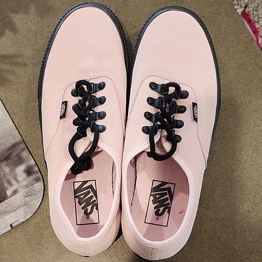 Vans Women's Pink Suede Sneakers